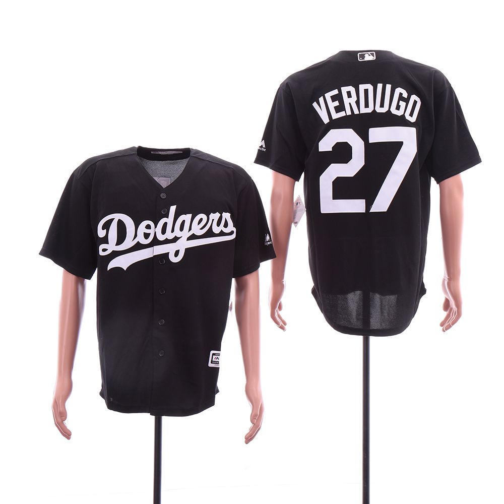 Men Los Angeles Dodgers 27 Verdugo Black Game MLB Jersey